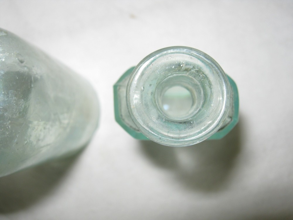 2 Vintage Aqua Blue/Green Bottles