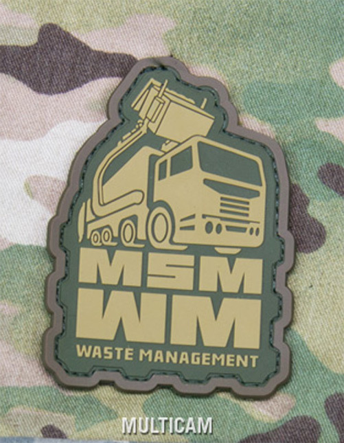 Mil Spec Monkey Waste Management PVC Morale Patch Multicam Webtech Gear Design