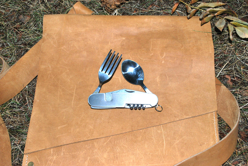 Survival Spoon Fork Multi-tool Corkscrew Awl Knife Can Opener Emergency Prepper