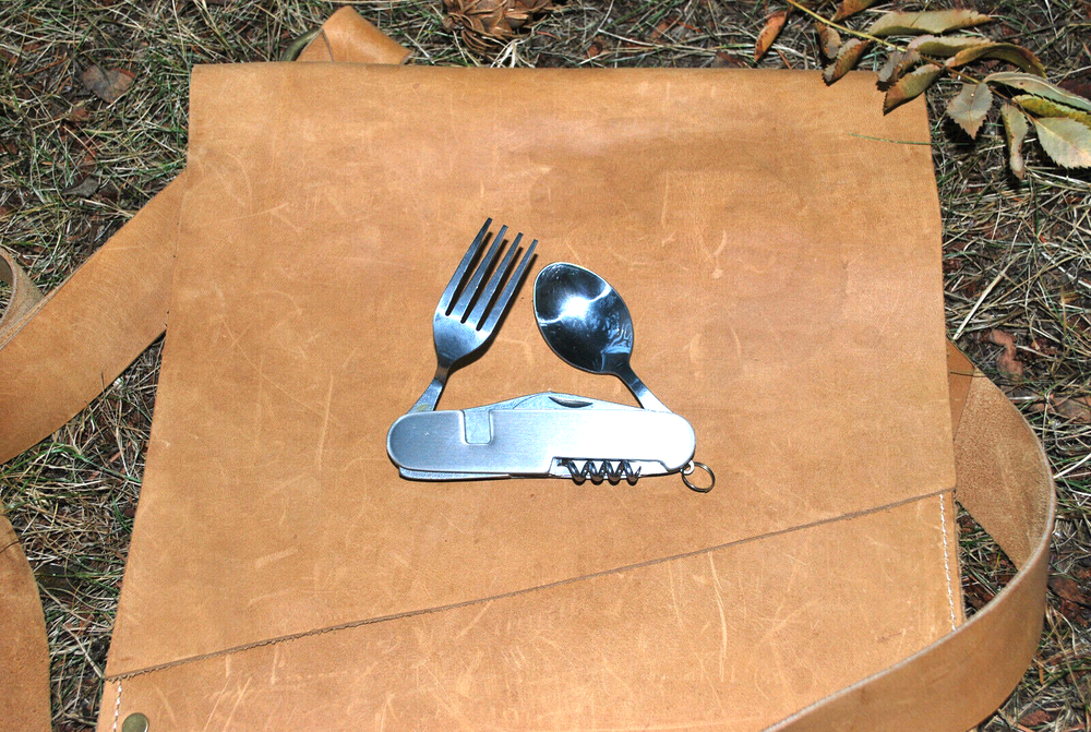 Survival Spoon Fork Multi-tool Corkscrew Awl Knife Can Opener Emergency Prepper