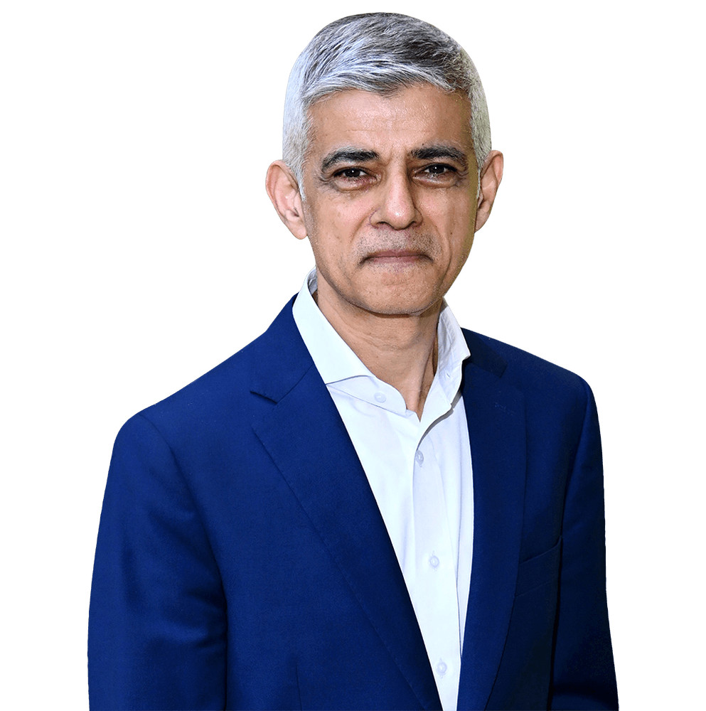 Sadiq Khan (Blue Suit) Half Body Buddy Cutout