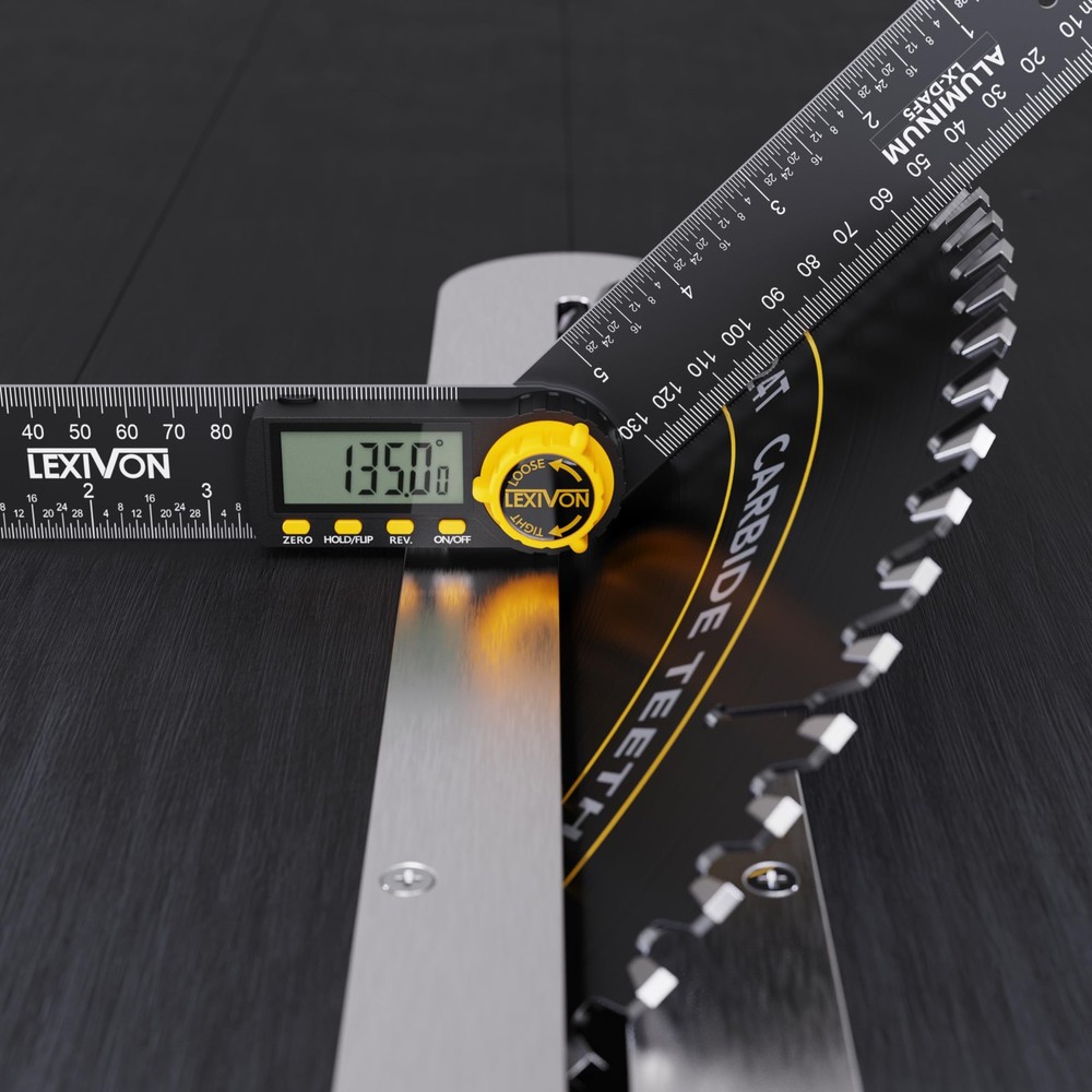 Digital Angle Finder 7 Inch Protractor With High Resolution Lcd Display