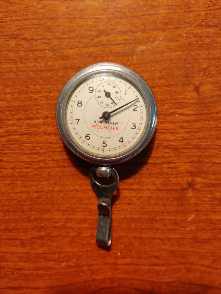 Antique Pedometer Pocket Watch New Haven NOT WORKING
