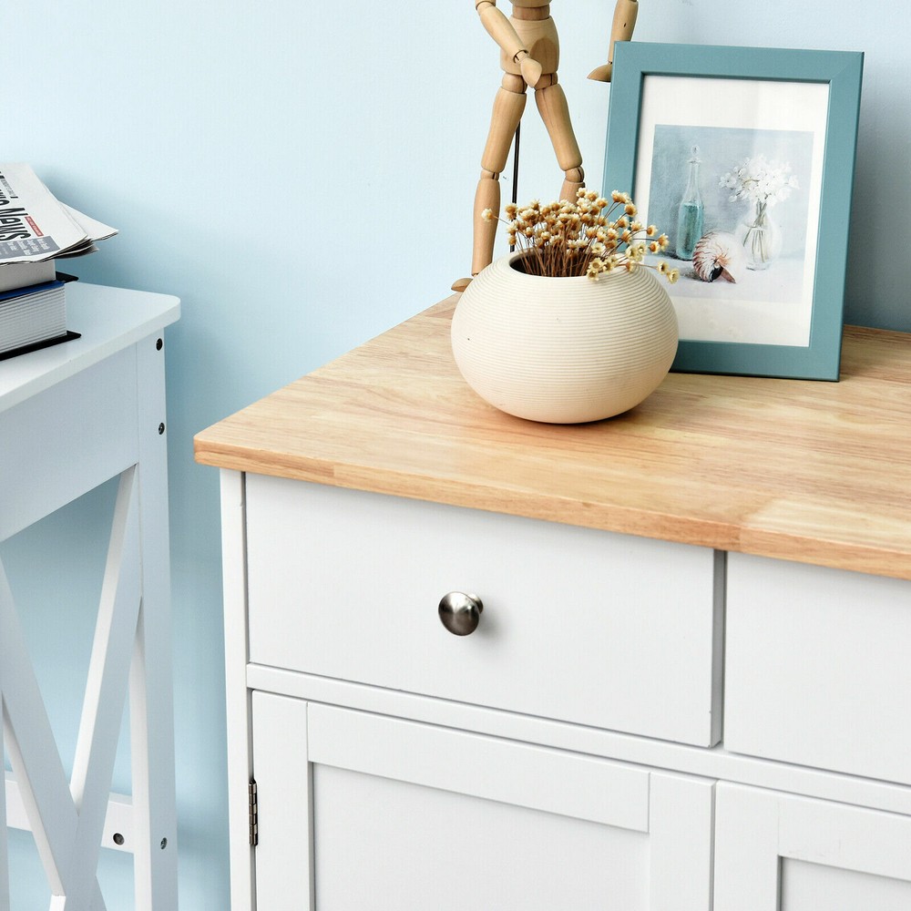 Kitchen Base Cabinet Bathroom Storage Buffet Sideboard with Doors and Shelves