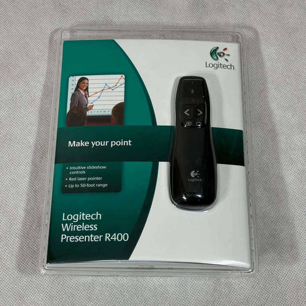 Logitech Wireless Presenter R400 Laser Pointer Remote Control