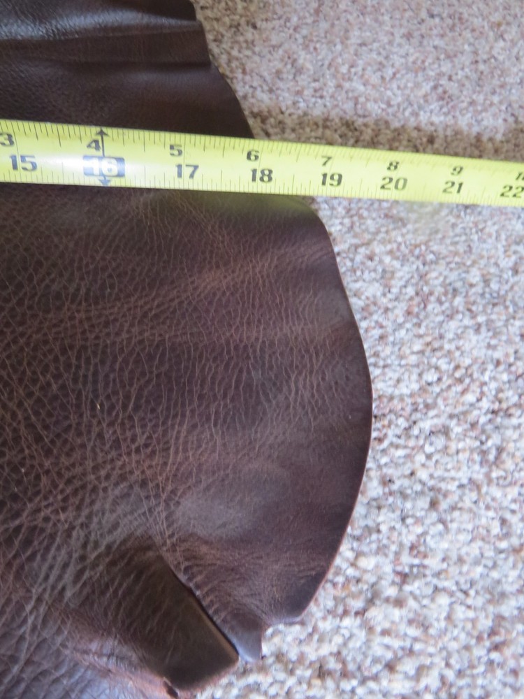 Chocolate Brown leather partial hide Size 81" 3.5-4oz