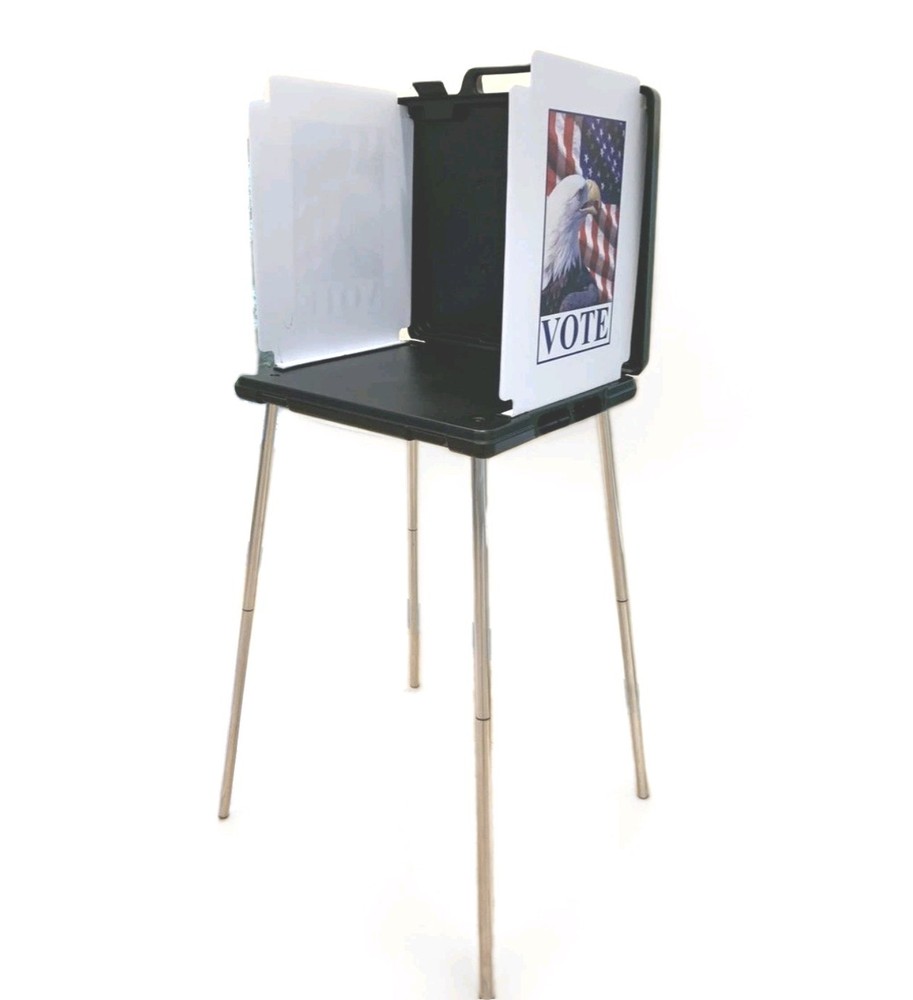 Starfire Mobile Voting Booth Folding Heavy Duty Writing Surface, Patriotic Eagle
