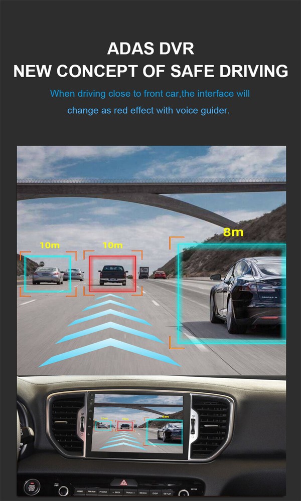 Car DVR Driving Video Recorder Dash Camera ADAS 170° Wide Angle USB Night Vision