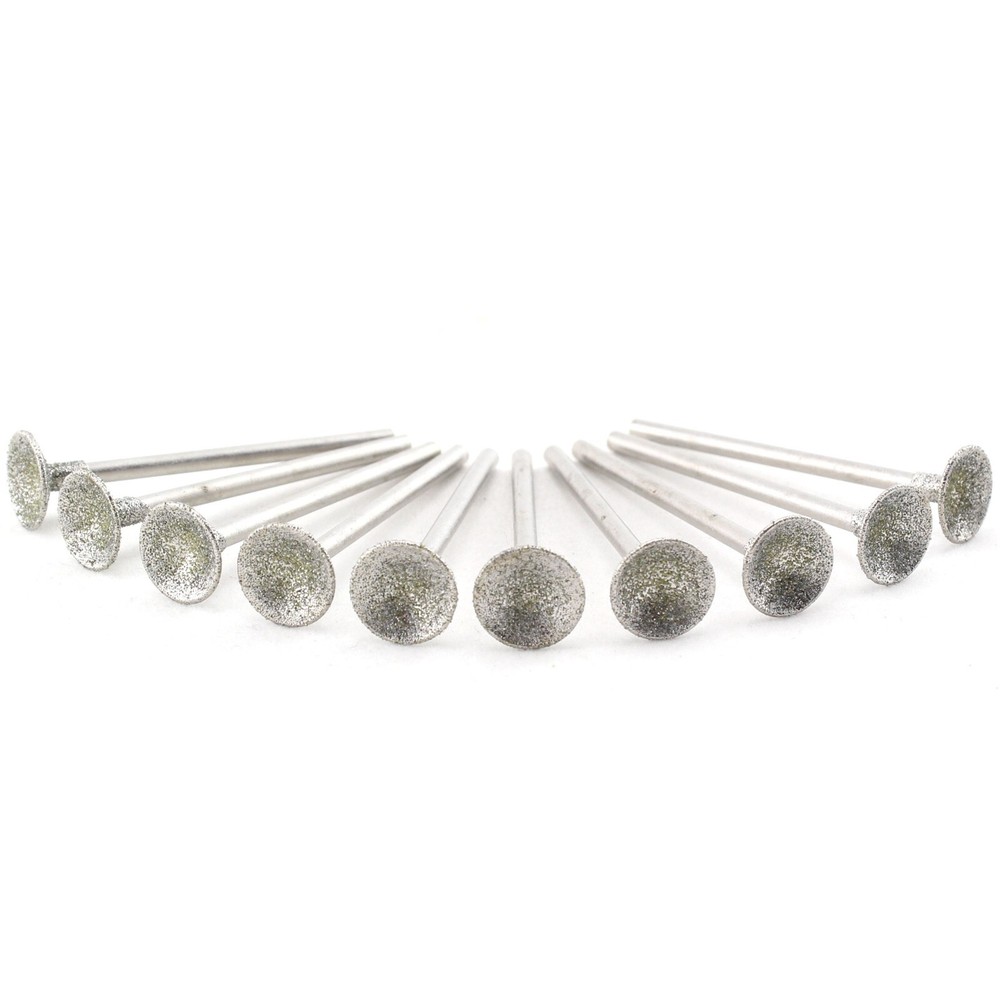 10Pcs 3/8" Spherical Concave Diamond Grinding Bits - Stone Lapidary Tools