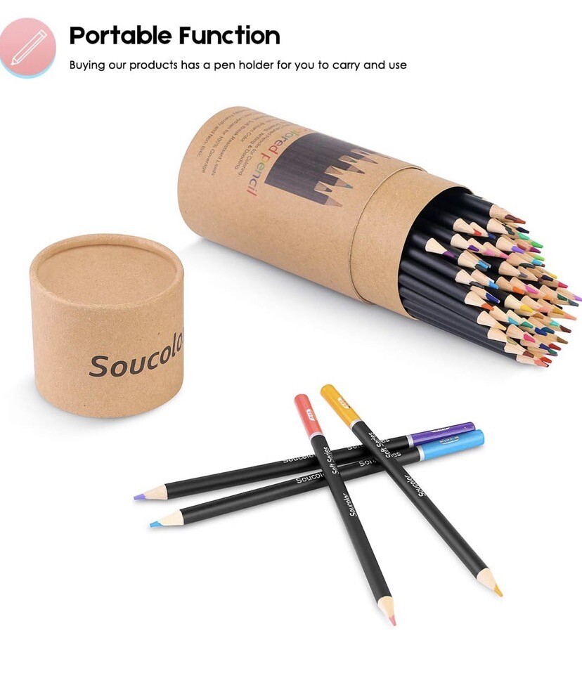 Soucolor 72-Color Colored Pencils