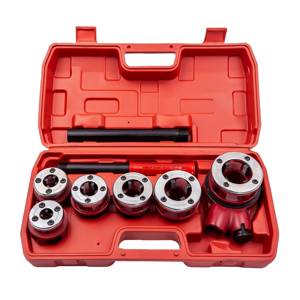 Ratcheting Pipe Thread Threader Die Handle Tube Lengthening Bar Tool kit 3/4''