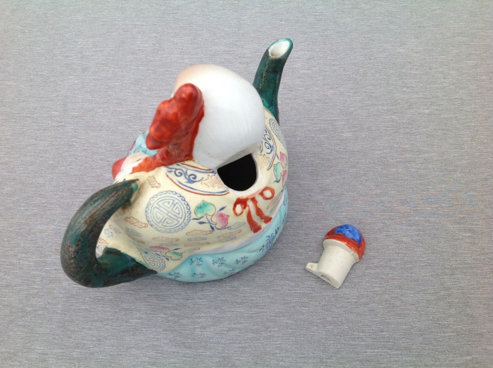 Chinese Man Figural Teapot