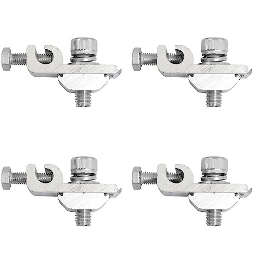 TAODAN Ground Lug Cable Clamp 4PCS Solar Panel Bolt-On Coupling Earthing