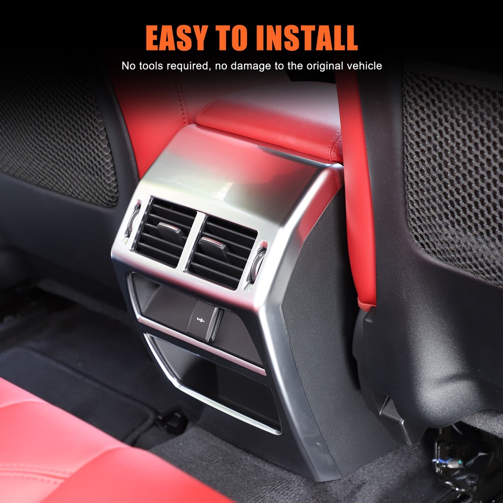ABS Chrome Rear Air Outlet Vent Anti-Kick Panel For Jaguar E-PACE 2018-2023