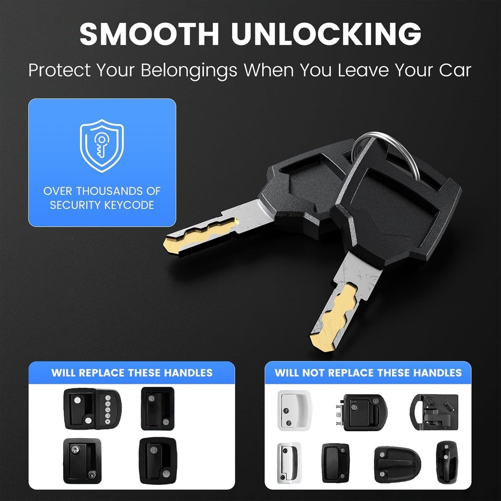 NEW Black RV Paddle Entry Door Lock Latch Handle Deadbolt Camper Cargo Trailer