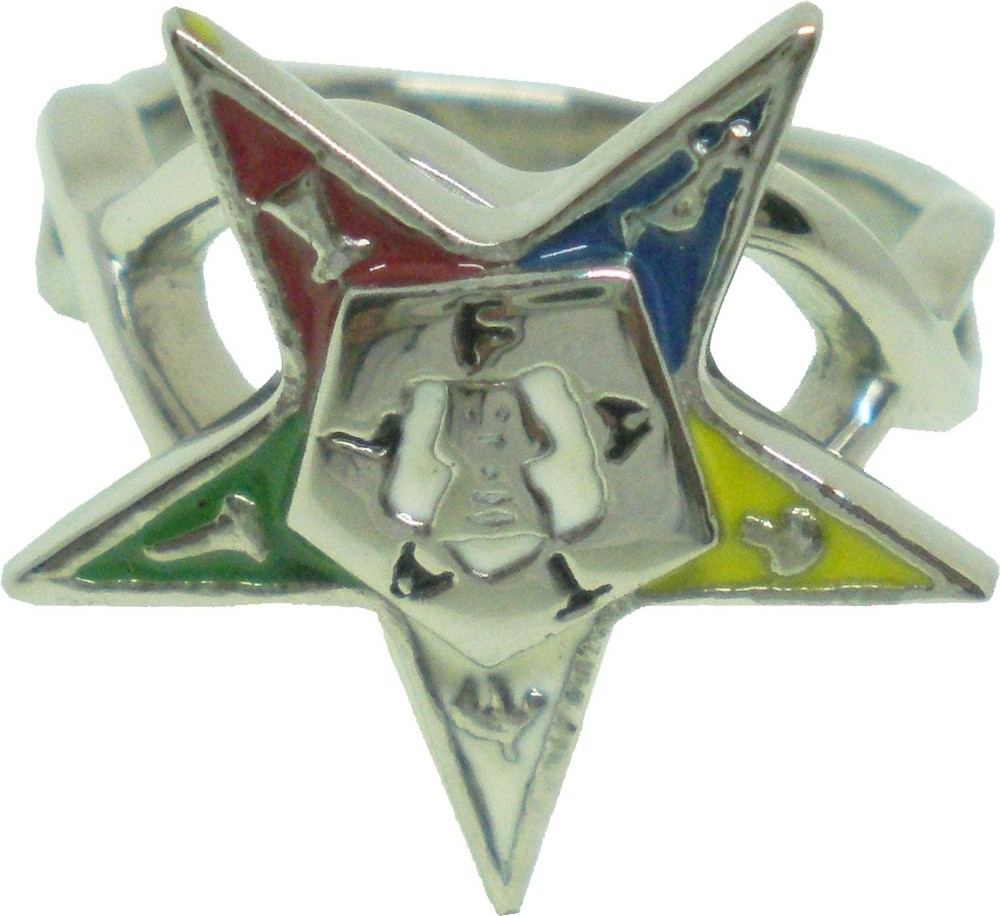 Eastern Star Symbol Ladies Ring