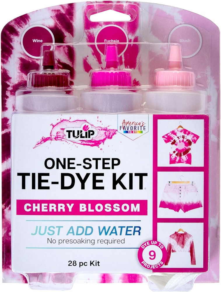 One-Step Tie-Dye 3 Color Kit, Easy Techniques, Vibrant & Permanent Fabric Design