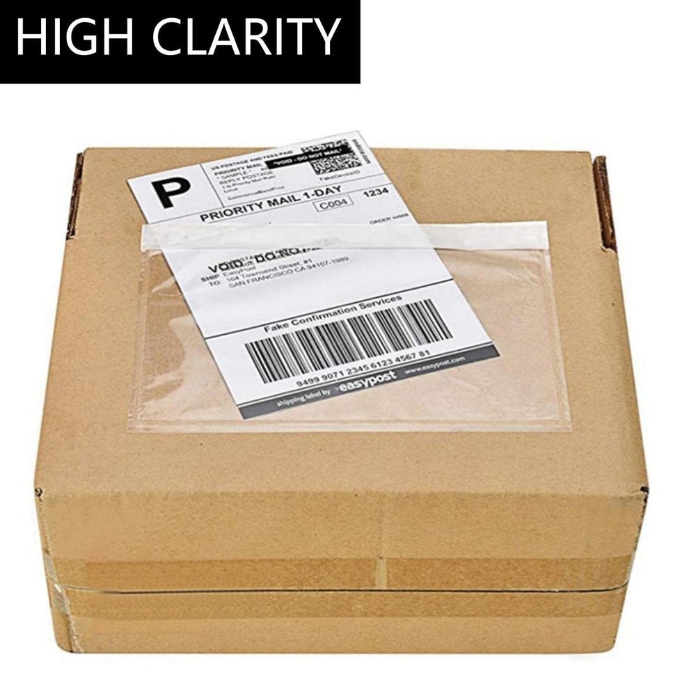Clear Self-Adhesive Packing List Envelopes, Label Envelopes Pouches/Shipping ...