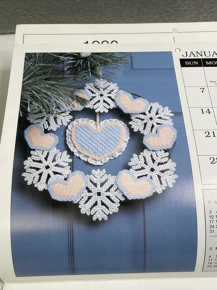 Needlecraft 1990 Plastic Canvas Calendar 12 Designs Pattern