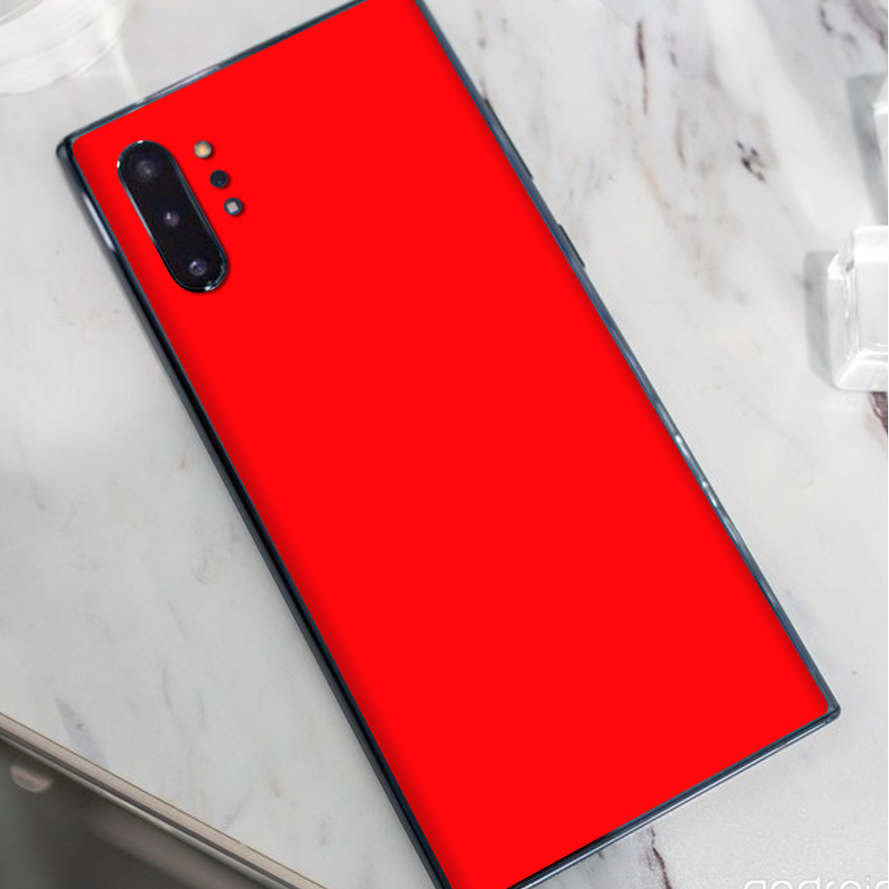 Skins Decal Wrap for Samsung Note 10 Plus Solid Red color