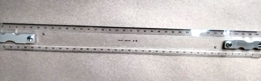 MUTOH Drafting Machine Scale / Rule 18” Model B-5