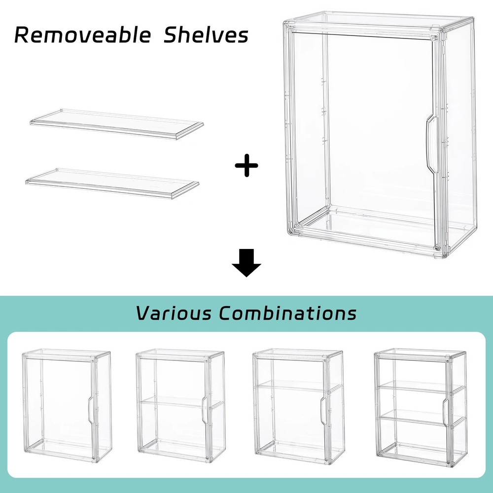 3 Tier Clear Acrylic Display Case, Blind Box Transparent Organizer, Stackable Sh