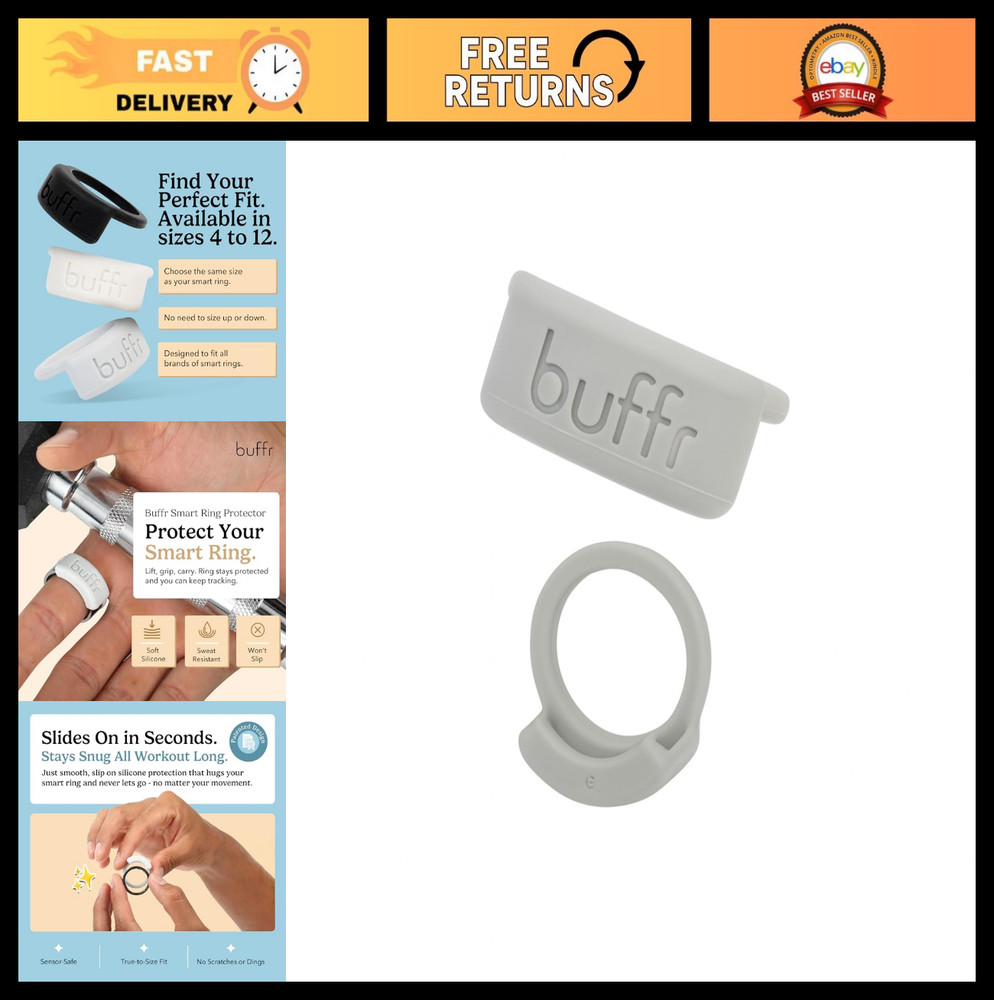 Silicone Smart Ring Protector - Slim Fit, Sensor-Friendly Cover for Oura & More