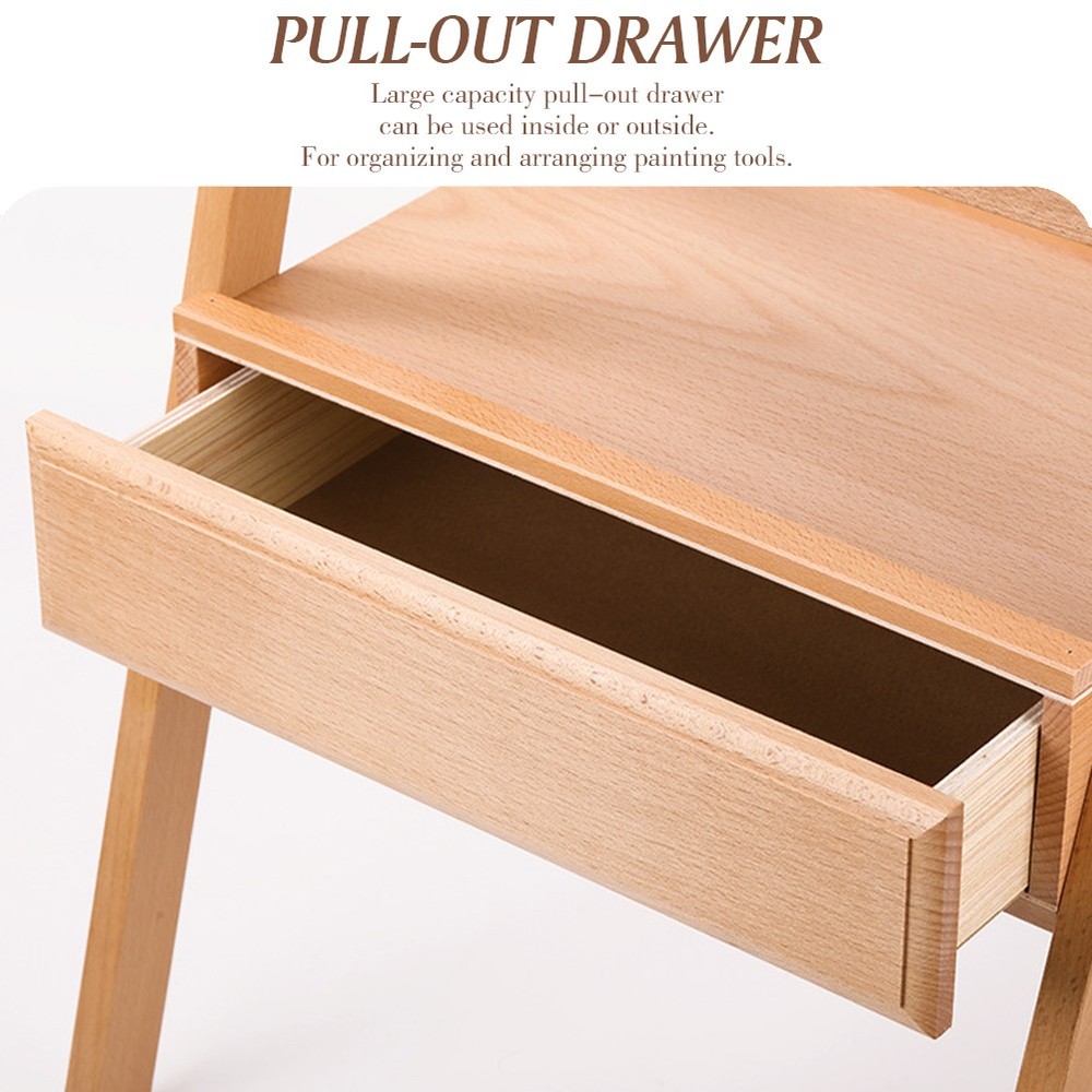Professional Artist Easel Studio H-Frame Easel Adjustable Solid Beech Wood