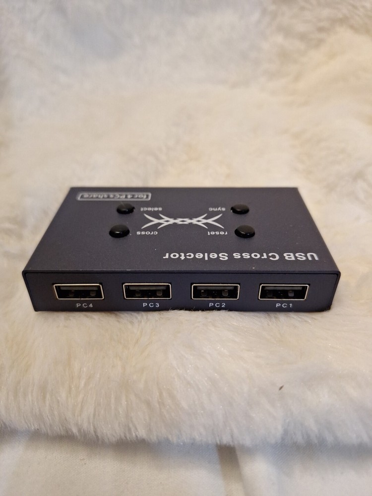 USB Selector KVM Switch for 2 Computers Sharing 4 USB Devices Peripheral