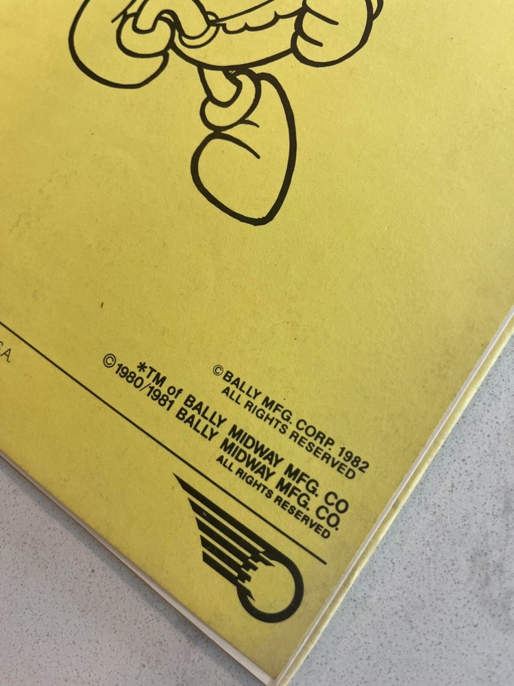 Bally Baby Pac-Man™ Pinball Machine Operations Manual ORIGINAL 1982