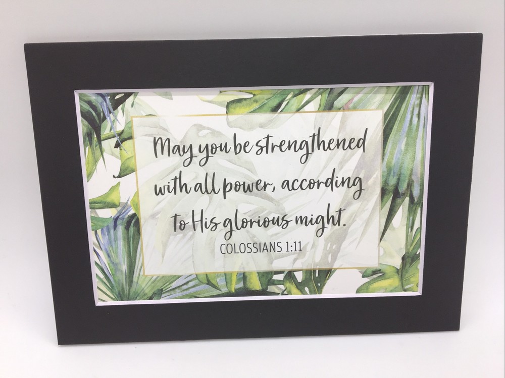 New Handmade 5x7 (Matted 4x6) Religious Scripture Inspirational Free Ship 190