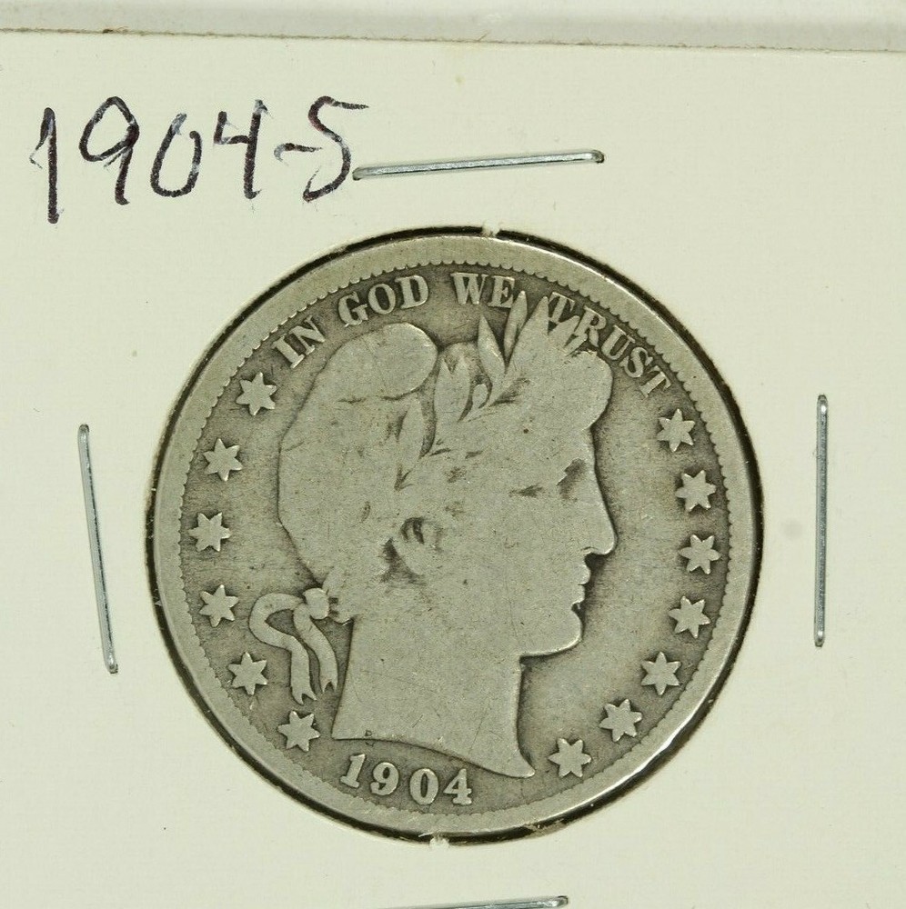 1904-S Barber Half Dollar : Very Good