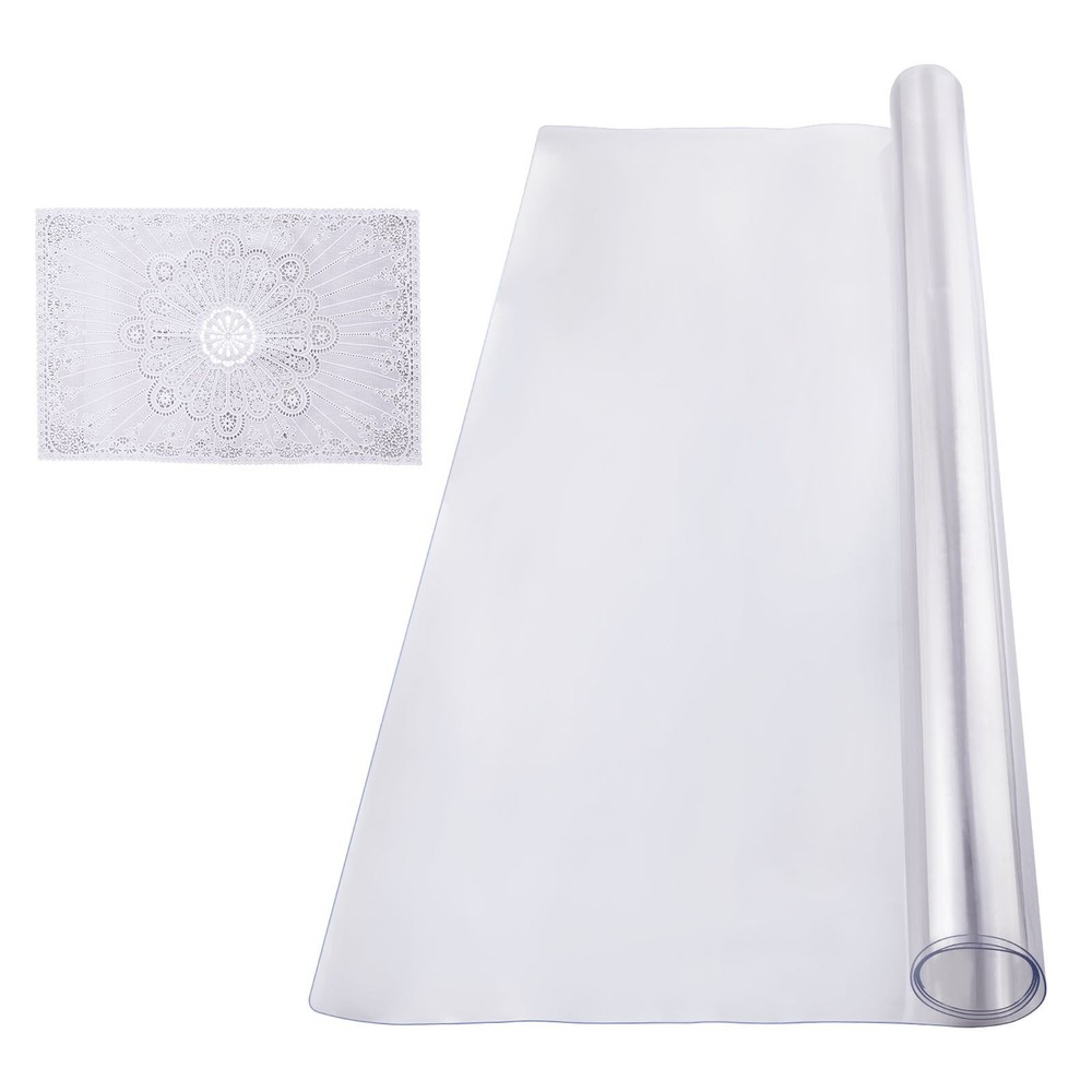 Plastic Table Cover 36 x 48 Inch 1.5 mm Thick Clear Table Protector Rectan