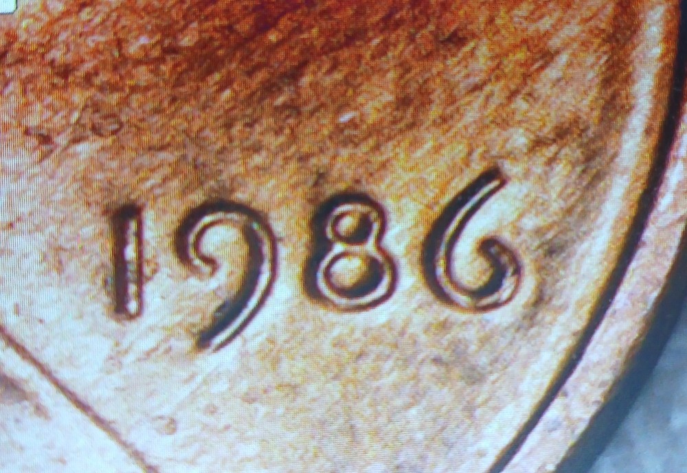 1986 Lincoln Cent DDO Error Coin