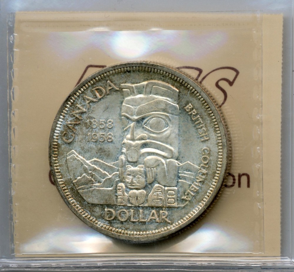 1958 Canada Silver Dollar - GEM Uncirculated, ICCS MS65