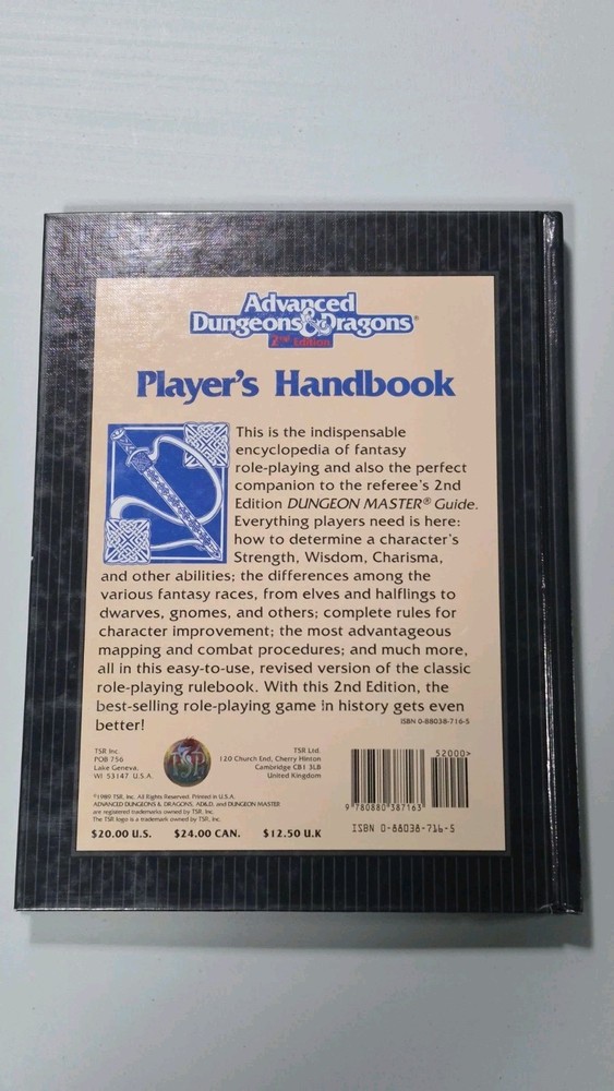 Advanced Dungeons & Dragons - Player's Handbook - 2nd Edition