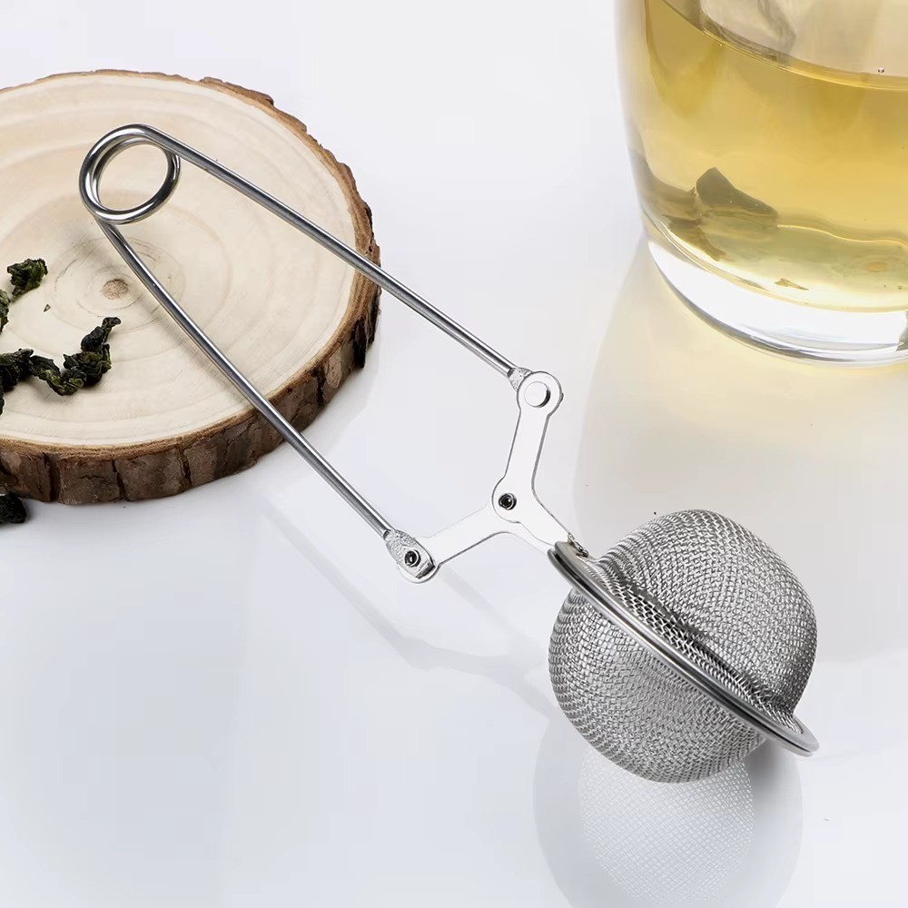 Stainless Steel Tea Infuser Handle Mesh Ball Strainer Herb Spice Filter Diffuser