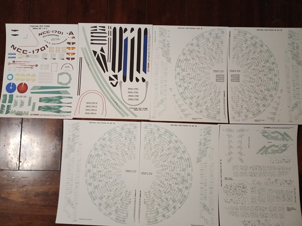 Star Trek Aztec Decals for 1:537 Enterprise (3 Versions)