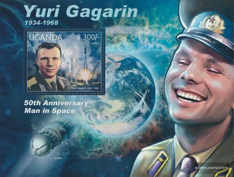 uganda Block384 (complete issue) MNH 2012 first World Space Gagarins