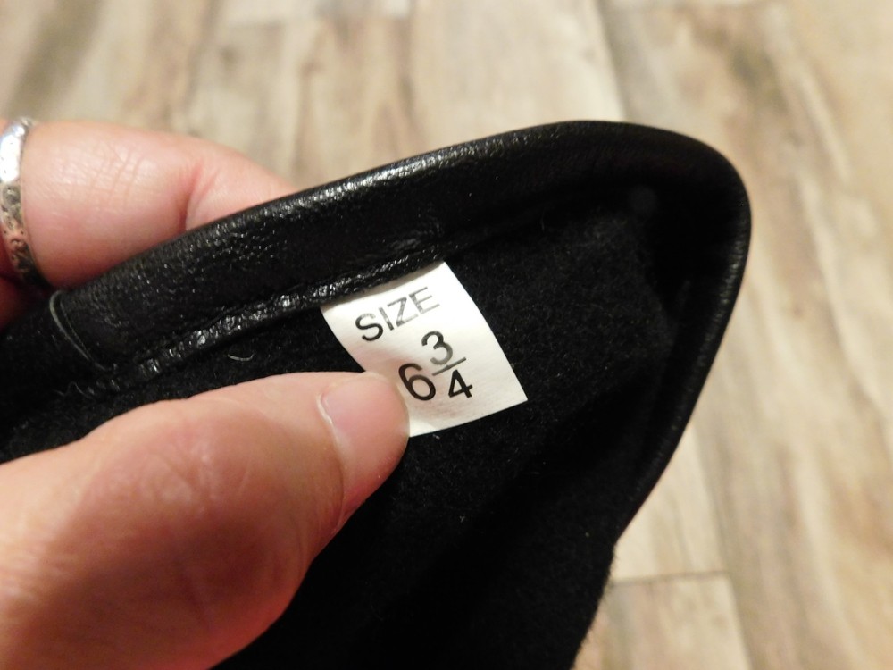 BLACK WOOL BERET SIZE 6 3/4