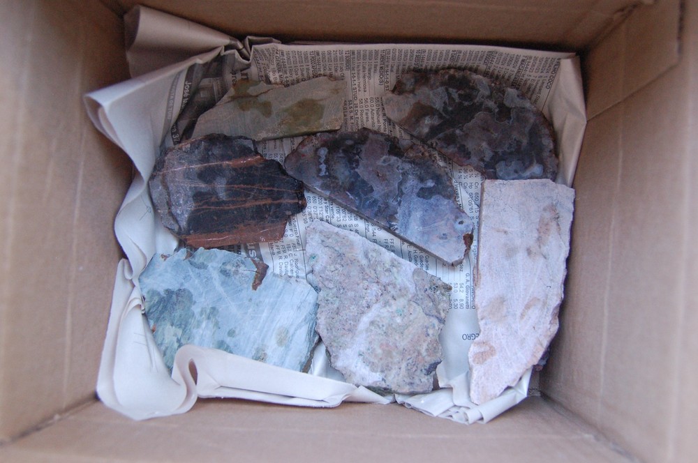 Miscellaneous Jasper, Agate, Calcite Onyx Slabs End Cuts Ect.