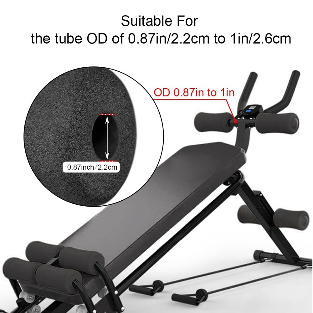 Sponge Foam Foot Pad Roller Pair, Used for Replacing Gym Exercise Equipment, ...