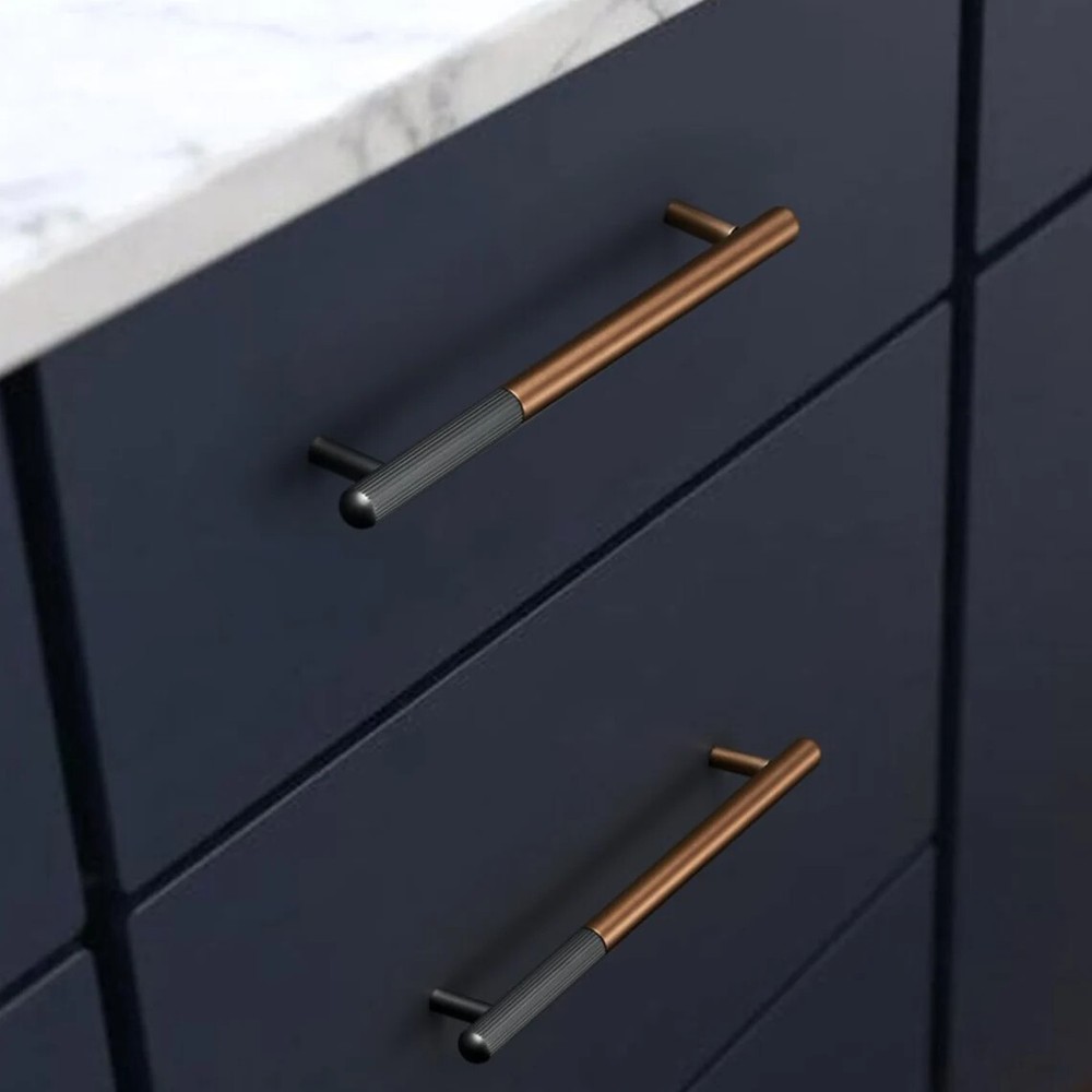 Black&Dark Gray Drawer Handle Pull Antique Coffee Kitchen Cabinet Pulls Handles