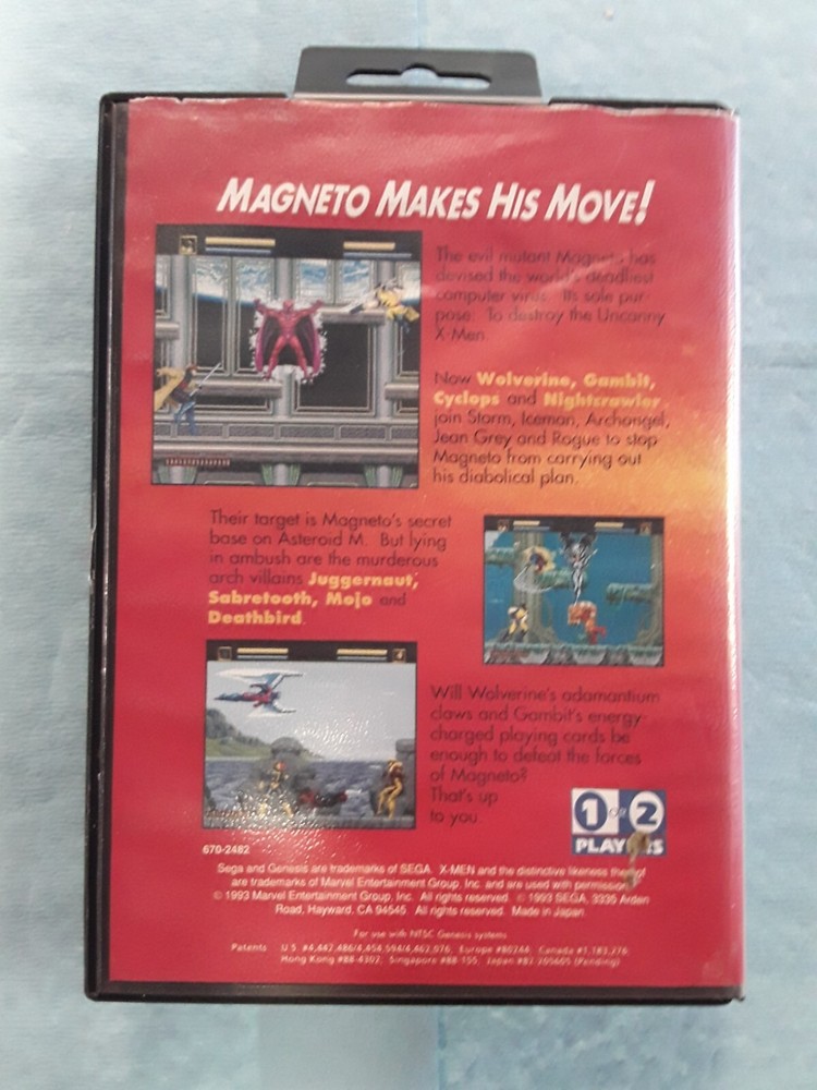 X-Men (Sega Genesis) Authentic BOX ONLY+BOX PROTECTOR