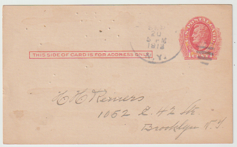 US Scott # UX23  Postal Cards and Stationary Used
