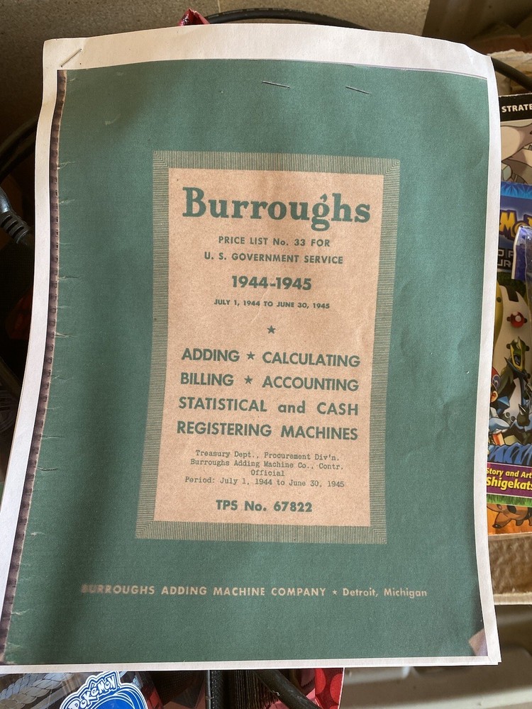 Burroughs Adding Machine with Stand