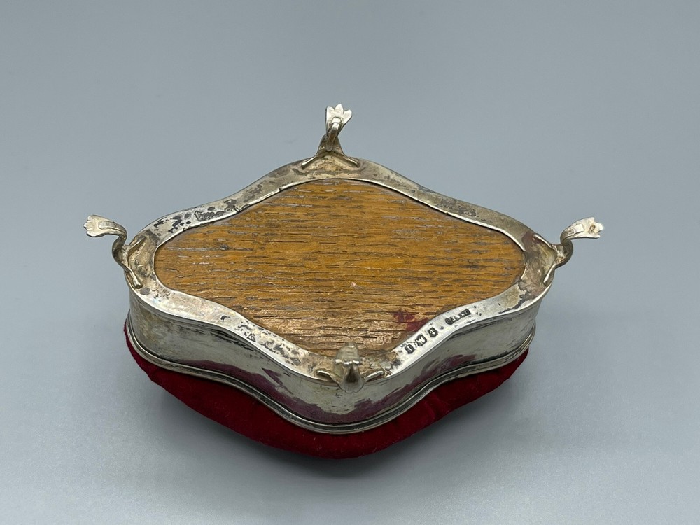 Edwardian 1908 Solid Silver Jewellery/Trinket Box Saunders & Holdings Birmingham