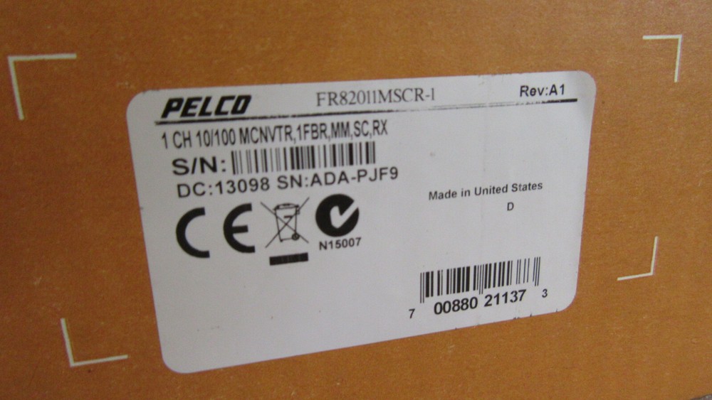 Pelco FR82011MSCR-1 Ethernet Media Converter (Receiver)