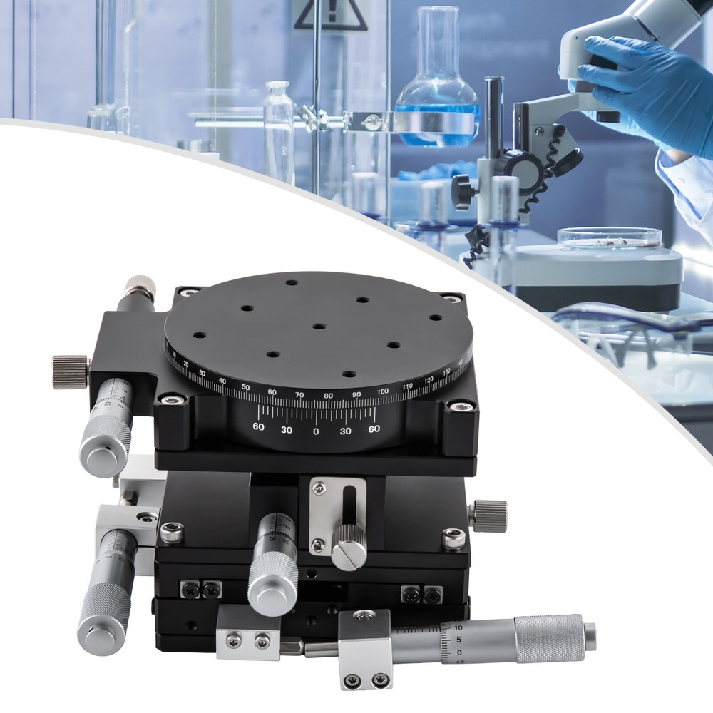 4 Axis-XYZR Driven Linear Standard Manual Precision Linear Positioning Stage NEW