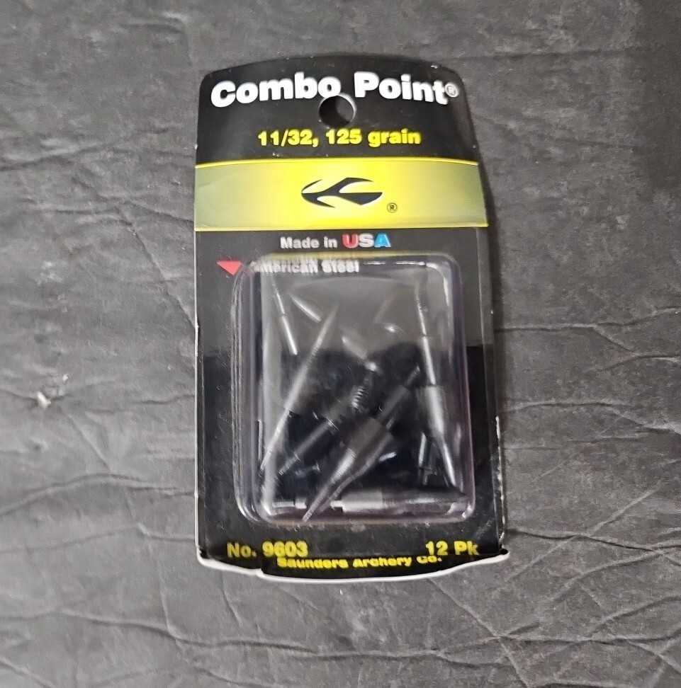 12 Pack Saunders Archery Combo Points 125 Grain 11/32 No. 9603 New